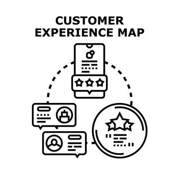 Customer experience map planning with user feedback Stock Illustration
