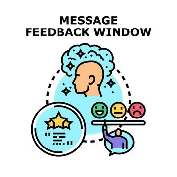 Customer experience message feedback engagement rating concept Stock Illustration
