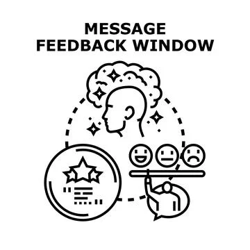 Customer experience message feedback engagement rating concept Stock Illustration