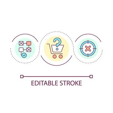 Customer experience mistakes loop concept icon 스톡 일러스트