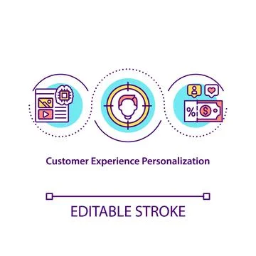 Customer experience personalization concept icon イラスト素材