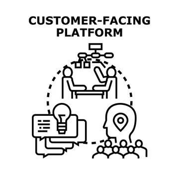 Customer facing platform for business solutions Stock Illustration