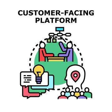 Customer facing platform for business solutions Stock Illustration