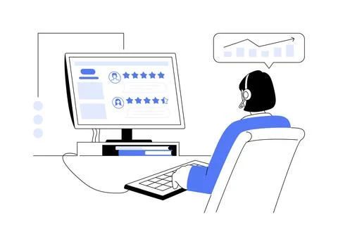 Customer feedback abstract concept vector illustration. Stock Illustration