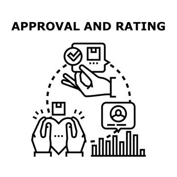 Customer feedback and brand approval concept Stock Illustration