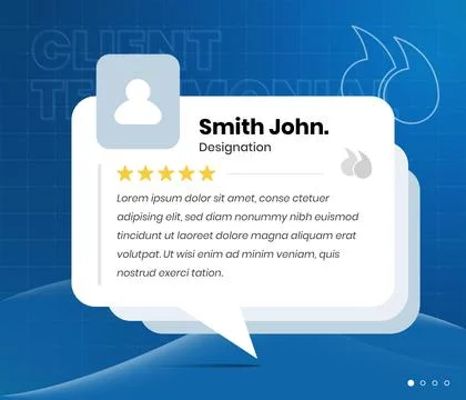 Customer Feedback and Client Testimonial Social Media Post Design Template Stock Illustration