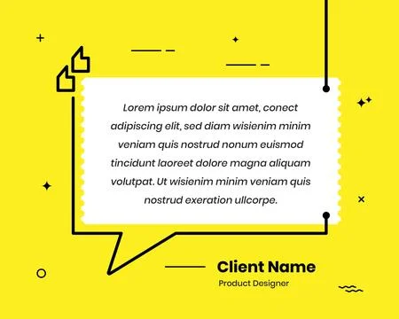 Customer feedback and quotation presentation social media post template Illustrazione stock