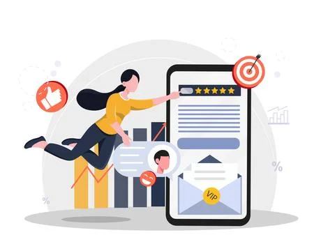 Customer feedback and rating concept. Vector illustration イラスト素材