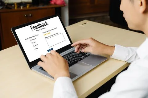 Customer feedback and review analysis by modish computer software Stock Photos