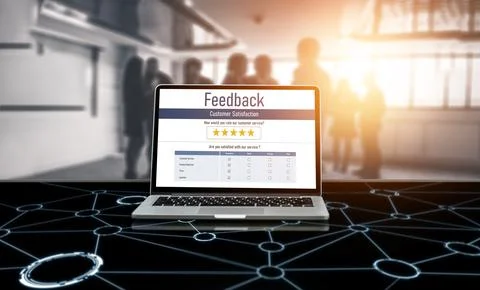 Customer feedback and review analysis by modish computer software Stock-Fotos