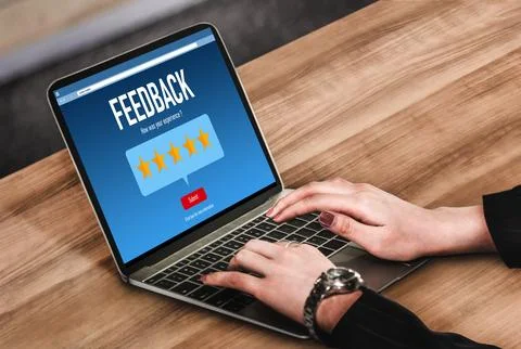 Customer feedback and review analysis by modish computer software 스톡 사진