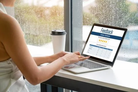 Customer feedback and review analysis by modish computer software Stock Photos