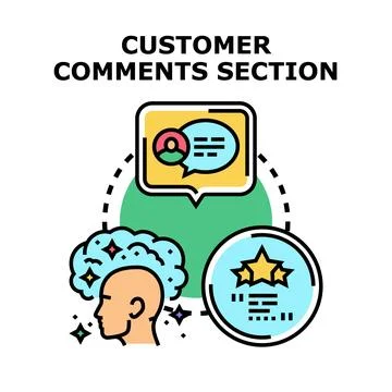 Customer feedback and review section concept Stock Illustration