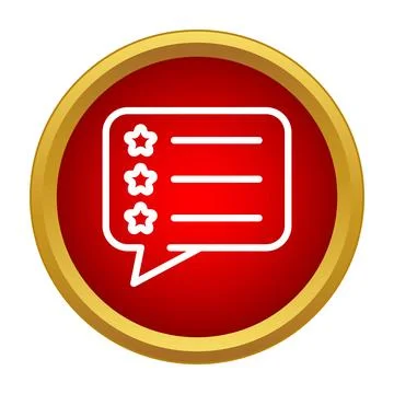 Customer feedback and star rating speech bubble icon Illustrazione stock