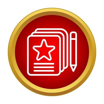 Customer feedback and star rating document review icon Stock-Illustration