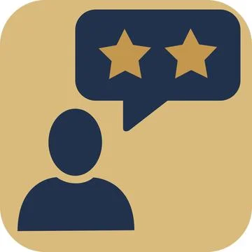 Customer feedback and star rating icon Stock Illustration