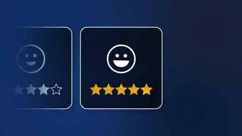 Customer feedback animation, star ratings in motion, client satisfaction Stock Footage 306080858