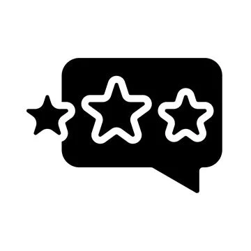 Customer feedback black glyph icon Stock Illustration