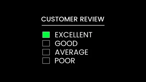 Customer Feedback Checklist Animation. Excellent to Poor Rating on Transpar.. Stock Footage 327037401