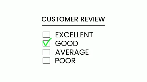 Customer Feedback Checklist Animation with Multi Level Rating Stock Footage 327037396