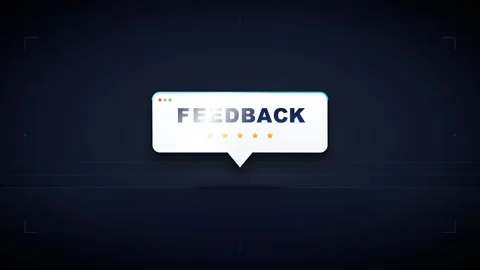 Customer feedback concept animation with five star rating system on dark ba.. Stock Footage 337564269