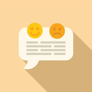 Customer feedback concept with happy and unhappy emojis Stock Illustration