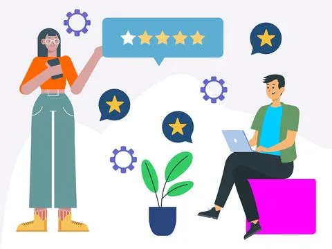 Customer Feedback Concept Illustration Style Stock Illustration