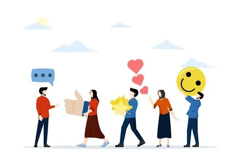 Customer feedback concept, user experience or client satisfaction. Stock Illustration