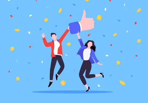 Customer feedback, employee or client satisfaction rating review with good Ilustração Stock