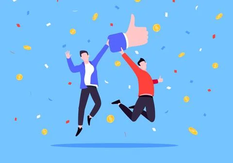 Customer feedback, employee or client satisfaction rating review with good Ilustração Stock