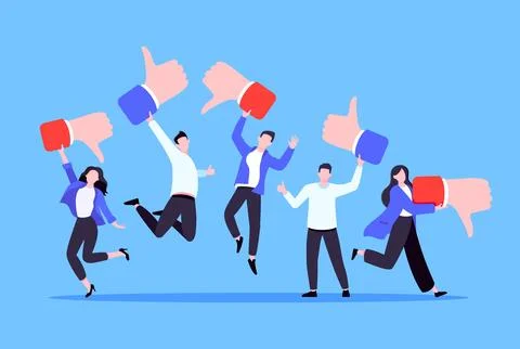 Customer feedback, employee or client satisfaction rating review Ilustração Stock