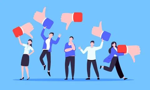 Customer feedback, employee or client satisfaction rating review with good Stock Illustration