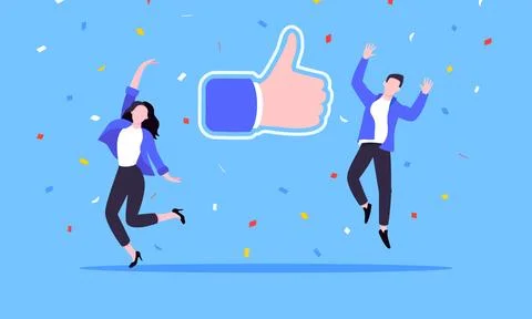 Customer feedback, employee or client satisfaction rating review with good Ilustração Stock