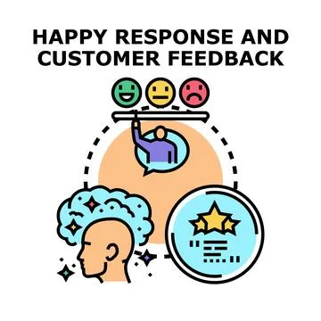 Customer feedback evaluation creating positive response Stock Illustration