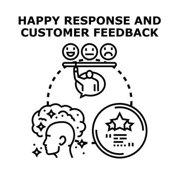 Customer feedback evaluation creating positive response Stock Illustration