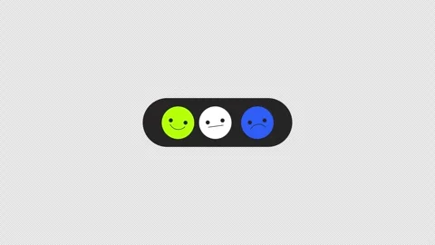 Customer feedback face icons swaying rolling 2D cartoon animation Stock Footage 320016119