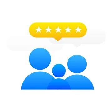 Customer feedback Feedback with rating. The concept of the best rating. Vec.. Stock Illustration