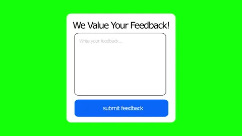 Customer Feedback Form Animation on Green Screen 库存影片 334986691