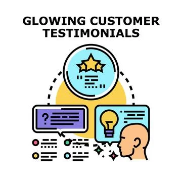 Customer feedback generating positive review testimonials 库存插图