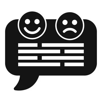 Customer feedback icons on chat bubble Stock Illustration