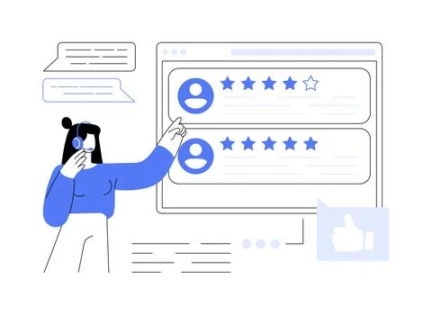 Customer feedback isolated cartoon vector illustrations. Ilustración de archivo