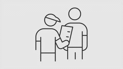 Customer feedback line animation Stock Footage 300437681