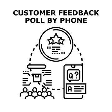 Customer feedback poll measuring service quality online Stock Illustration