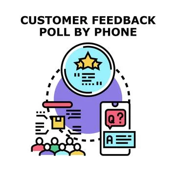 Customer feedback poll measuring service quality online Stock Illustration
