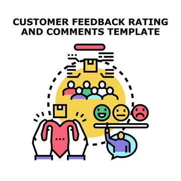 Customer feedback rating comments template concept Stock Illustration