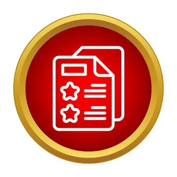 Customer feedback review report form icon Stock Illustration