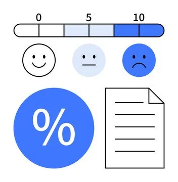 Customer feedback, satisfaction surveys, performance evaluation, business ins イラスト素材