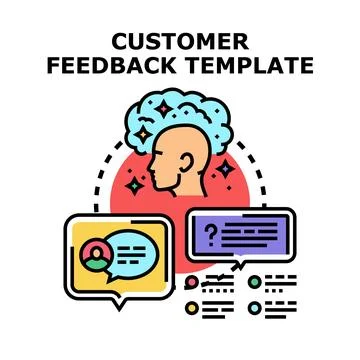 Customer feedback template for service evaluation and survey Stock Illustration