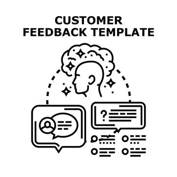Customer feedback template for service evaluation and survey Stock Illustration