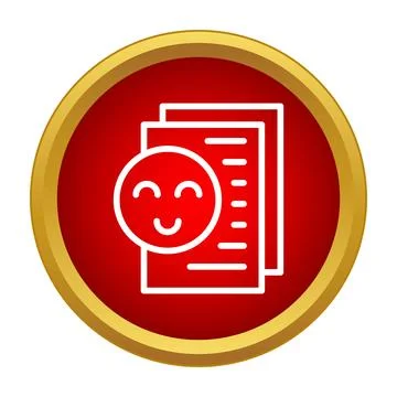 Customer feedback testimonial review satisfaction document icon Stock Illustration